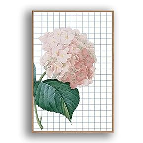 Framed Canvas Wall Art Beautiful Flowers in Grid Giclee Print Gallery Wrap Modern Home Prints Ready to Hang - 16x24 inches