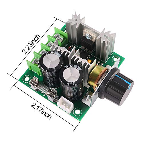 12V-40V 10A PWM DC Motor Speed Controller, High Torque & Low Heat Radiation Frequency Controller with Knob-High Efficiency, Variable Speed Regulator Governor Switch