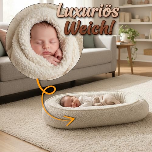 Totsy Baby Babynest Portable Baby Cot Sleeping Bag - Baby Cot Sleeping Bag Cosy Cuddly Boy Girl Newborn Nido Cream
