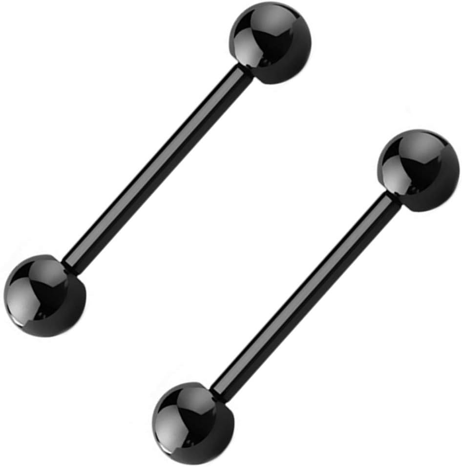 BODY DAZZ Pair of 14G PVD Plated Grade 23 Titanium Barbells Internally Threaded