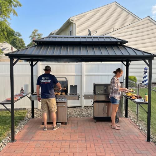 PURPLE LEAF 6.5' x 12' Hardtop Grill Gazebo Review: Aluminum Frame with Galvanized Steel Roof image 27