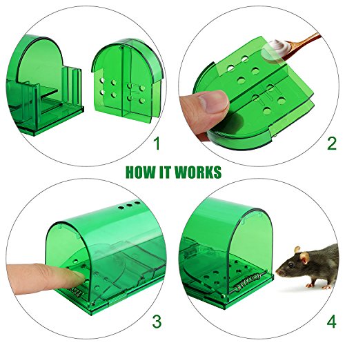 Authenzo Humane Mouse Trap Smart No Kill Mouse Trap Catch and Release, Safe for People and Pet