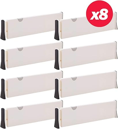 Amazon Com Set Of 8 Adjustable Drawer Dividers Organizer
