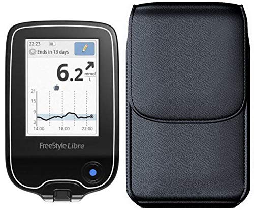 (Vertical/1) Premium Classic Style Pouch case with 360° Rotation Belt Clip for Freestyle Libre