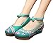 AvaCostume Old Beijing Womens Embroidery Summer Sandals Comfortable Casual Walking Shoes