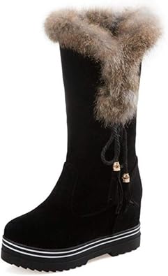 tall boots with fur