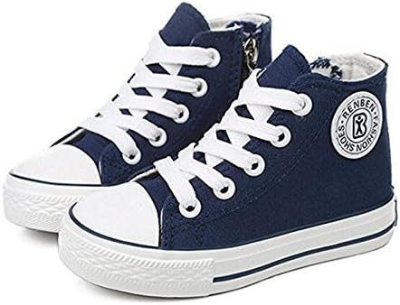 GZYIBU Classic Kids Casual Comfort Zipper Lace Up High Top Canvas Shoes (Toddler/Little Kid/Big Kid)