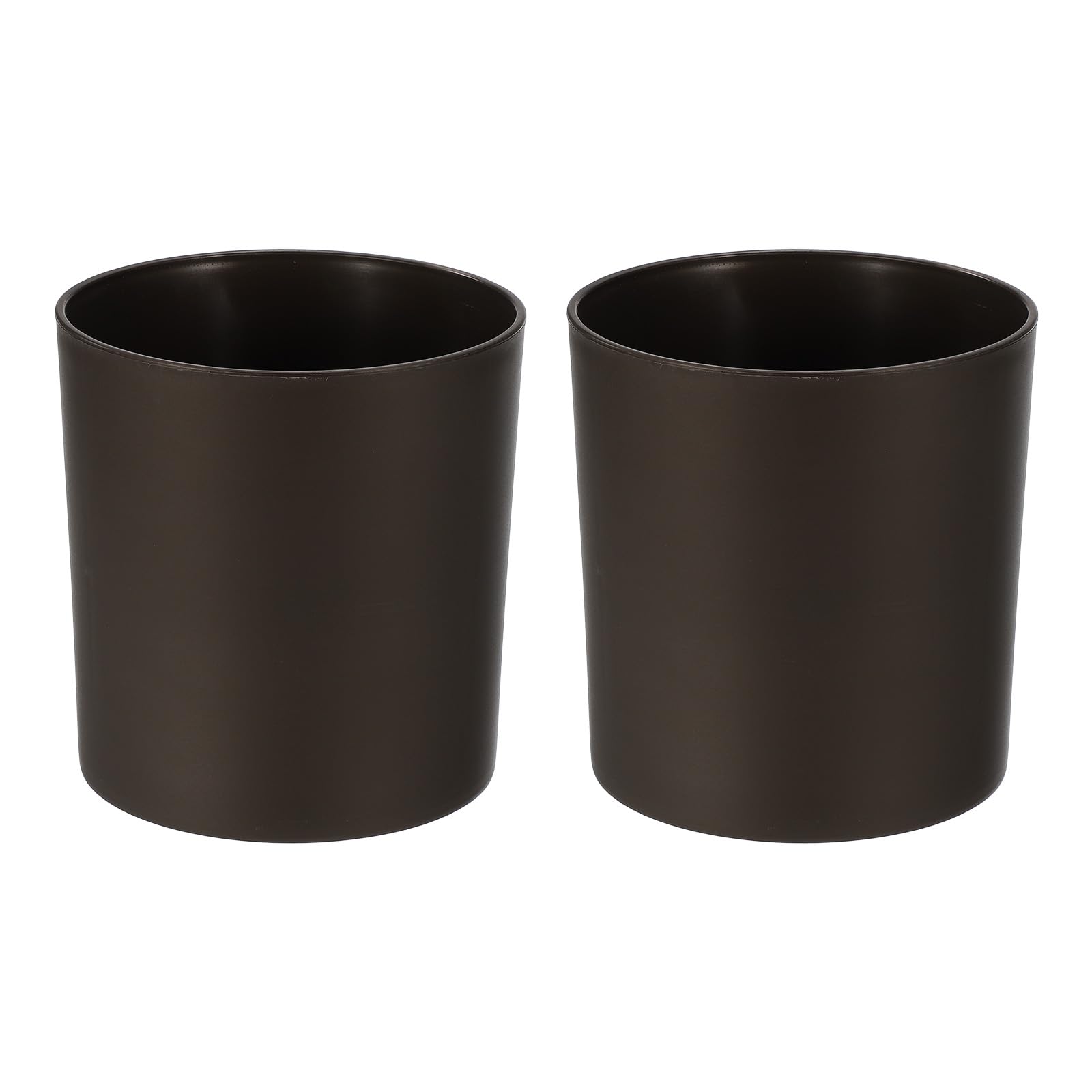 M METERXITY 2-Pack Plastic Plant Pots, 7 Inch Plastic Planters Round Flower Planter Containers Flower Pots for Indoor/Outdoor/Garden, Plant Holder [Coffee]