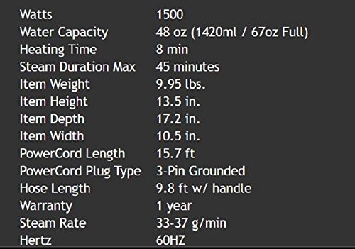 McCulloch MC1275 Heavy-Duty Steam Cleaner