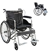 Amazon Round World 車椅子 軽量 折り畳み車いす 車イス ブレーキ ノーパンクタイヤ 車いす 介護用品 プレゼント 折りたたみ 自走用車いす 自走車椅子 軽い車椅子 コンパクト お年寄り 便器付き ｒｏｕｎｄ ｗｏｒｌｄ ラウンドーワールド 自走用車いす