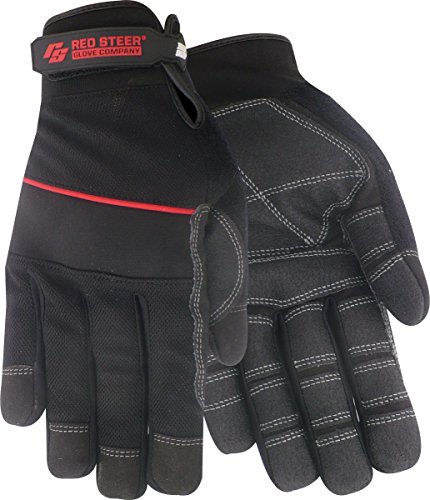 Ironskin Oil Rigger 165 Black XL Neoprene/Spandex/Synthetic Leather Work Gloves - PVC Palm Only Coating - 165-XL [PRICE is per PAIR]