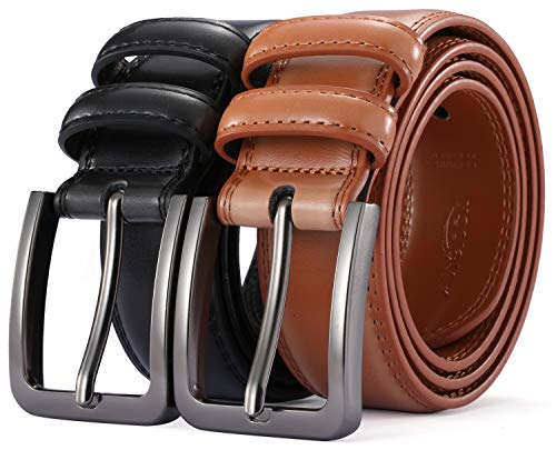 Mens Belt - Autolock Genuine Leather Dress Belt - Classic Casual Belt for Men in Gift Box - Thumbnail 7
