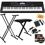 Casio CT-X700 Portable Keyboard Bundle with Stand, Bench, Sustain Pedal, Power Adapter, Austin Bazaar Instructional DVD, and Polishing Cloth