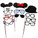 OliaDesign 31 Pcs Photo Booth Props DIY Kit for Wedding Reunions Birthdays Photobooth Dress-up Accessories and Party Favor