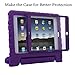 HDE Case for iPad Mini 1 2 3 Kids Shockproof Bumper Hard Cover Handle Stand with Built in Screen Protector for Apple iPad Mini 1st 2nd 3rd Generation (Purple)