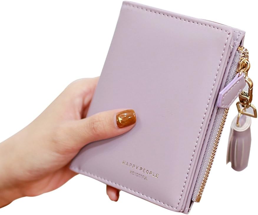 Wallet for Women Cute Leather Coin Purse for Girls Small Tassel Card Holder