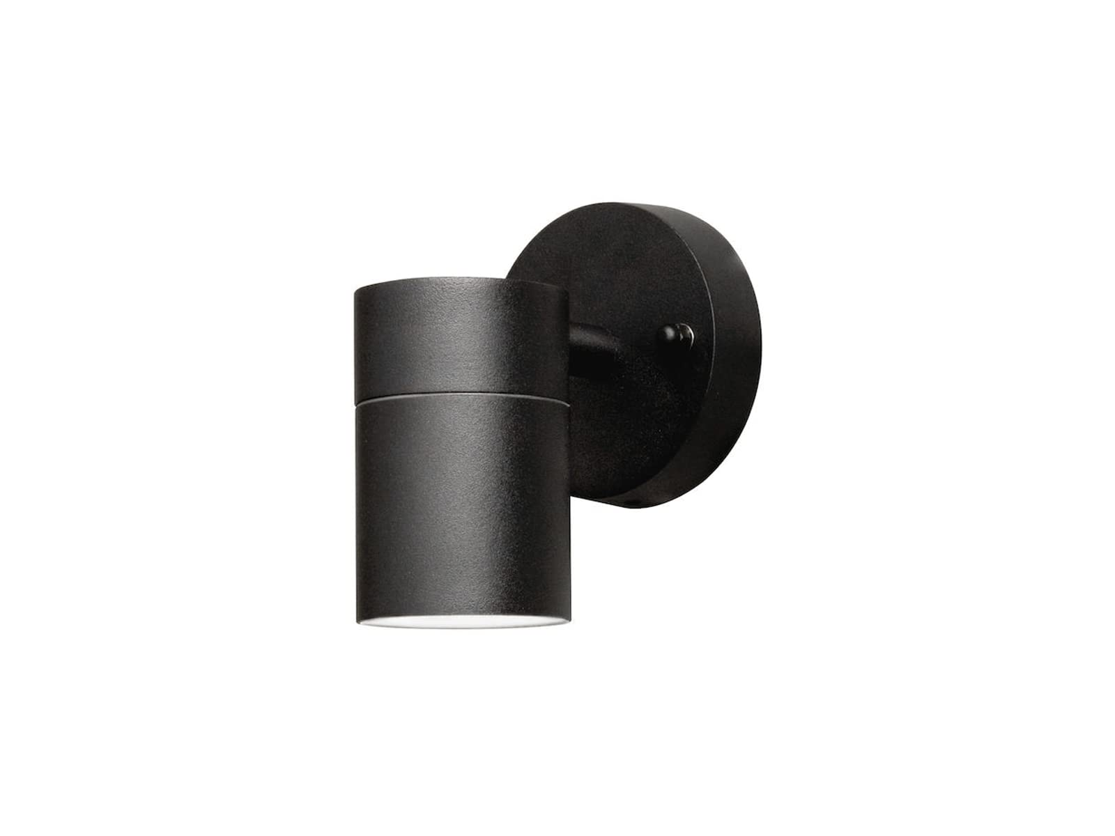 Konstsmide Outdoor Wall Light Mains Powered/Modena Down Modern Lantern/1 x 35 W GU10 Max Wall Lamp/Clear Glass Lens/IP44/Outside Light Matt Black
