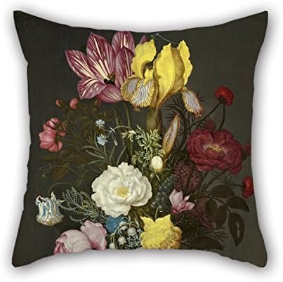 Pillow Covers 18 X 18 Inches / 45 By 45 Cm(both Sides) Nice Choice For Boy Friend Outdoor Husband Son Kids Christmas Oil Painting Ambrosius Bosschaert The Elder - Bouquet Of Flowers In A Glass Vase