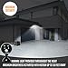 Solar Powered Security Spotlights- Motion Activated Lights- Wireless Outdoor Light- 300 Lumen Ultra Bright LEDs- 2 Lighting Modes- Best for Patio, Garden, Path, Pool, Yard, Deck (Black) (1 Pack)