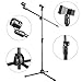 Aokeo Professional Studio Broadcasting / Recording AK-70 Condenser Microphone & AK-107 Folding Type Height Adjustable Microphone Tripod Boom Floor Stand Kit