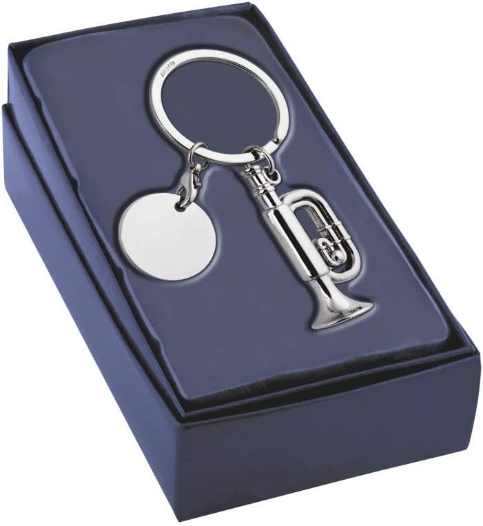 Ten Keychain trumpet with coin cod.EL7989 cm 8x3,5x1,5h by Varotto & Co, Steel, S - Image 3