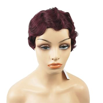Amazon Com Aimole Short Finger Waves Hairstyles 100 Human Hair