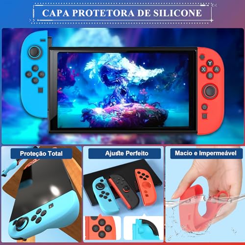 Case para Nintendo Switch 2, 25 em 1 Acessorios para Switch 2 (2025), com Pelicula, Capa Protetora Rígida Portátil e Estojo para Switch 2 e Protetores de TPU para Joycon