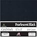 Pearl Shimmer Metallic Black Cardstock - 12 x 12 inch - 105Lb Cover - 10 Sheets - Clear Path Paper