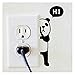 bouti1583 2 Pcs Switch Sticker, Cute Cartoon Panda Wallpaper, Creative Personality Wall Stickers for Kids Living Room Office Decoration