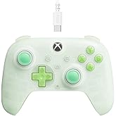 8BitDo Ultimate Mini Wired Controller for Xbox with RGB Lighting Fire Ring, Hall Effect Joysticks and Triggers, for Xbox Series X|S, Xbox One, Windows 10/11 - Officially Licensed (Translucent Green)