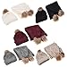 Jelinda Women Autumn Winter Knitted Hat and Scarf Set (Beige)