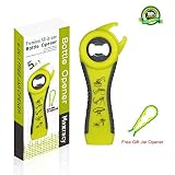 Maxracy Premium All-in-one Bottle Can Lid Twist Gripper Ideal for Seniors Arthritis Suffers and Weak Hands with Free Jar Opener, Green