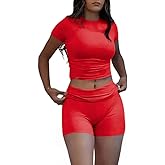 Nimsruc Two Piece Lounge Sets For Women short sets
