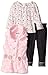 Little Lass Baby Girls' 3 Piece Faux Fur Vest Set Hooded Sequin Bow