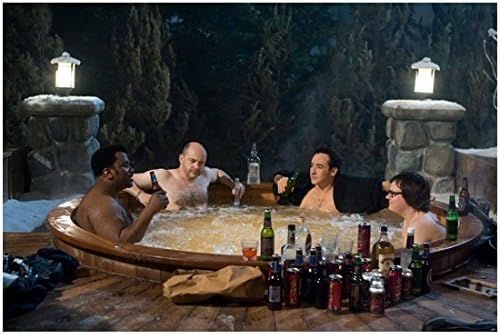 Hot Tub Time Machine 2 8x10 Photo Orignal Cast Drinking In Hot Tub