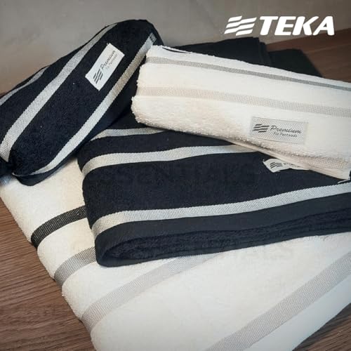 Jogo de Toalhas de Banho Luxo Lumiere 4 Peças, 100% Algodão Fio Penteado 520g/m², Padrão Hotelaria Alta Absorção, 2 Banho 67x140cm e 2 Rosto 45x80cm (Branco e Chumbo)