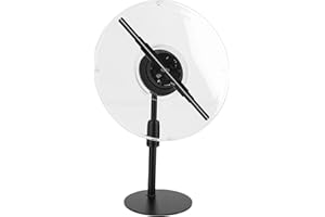 Bewinner 3D Hologram Fan with WiFi Control | 1024x234 Resolution, 2300RPM Speed, Custom Content Editing for iOS/Android, Incl