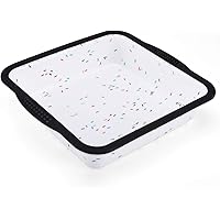Silicone Square Cake Pan 8 x 8 inch with reinforced Stainless Steel frame inside, Non-Stick Square Baking Mold for…