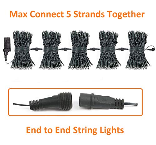 KAQ- 82FT 200LED Extendable Purple Halloween Tree Lights Indoor/Outdoor, Waterproof 8 Modes Green Wire Christmas Lights, Plug in Fairy Starry Tree Lights for Party Garden Decorations (Purple)