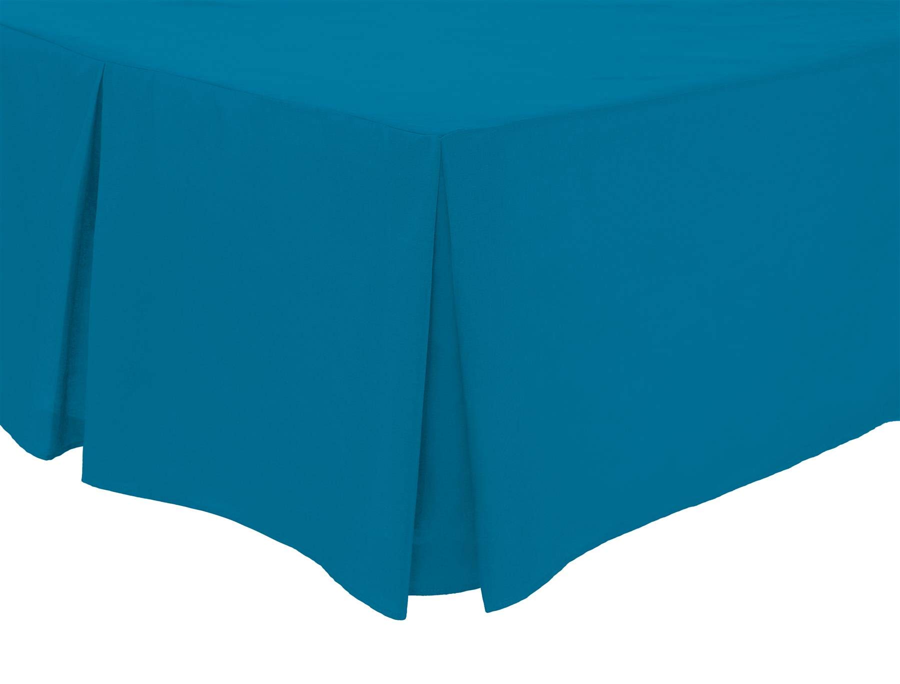 Olivia Rocco Pleated Base Valance Sheet Easy Care Polycotton Base Valances, 3/4 Bed Teal