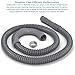 6 Ft. Premium Replacement Washing Machine Drain Hose Heavy-Duty Water Support | Flexible, Corrugated Design | Quick & Easy Installation | Incl. Steel Clamp