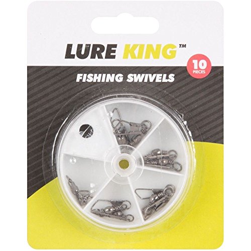 Lure King 10pc Quick Change Tangle Free Fishing Swivels Rolling Sizes 4 5 6 7 8 Tackle