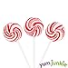 Squiggly Pops Petite Swirl Lollipops - 24-Piece Jar (Red)