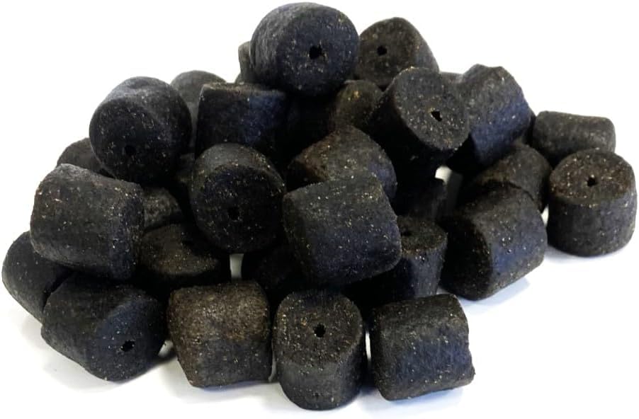 MALTBYS' STORES 1904 LTD Drilled Halibut Pellets Black 20mm 1.25Kg Fishing Bait XLCB