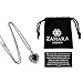 Zahara Memorial Urn Necklace (20 Inches) with Velvet Pouch & Fill Kit | Dark Sapphire Angel Heart Pendant and Chain (Nickel Free)