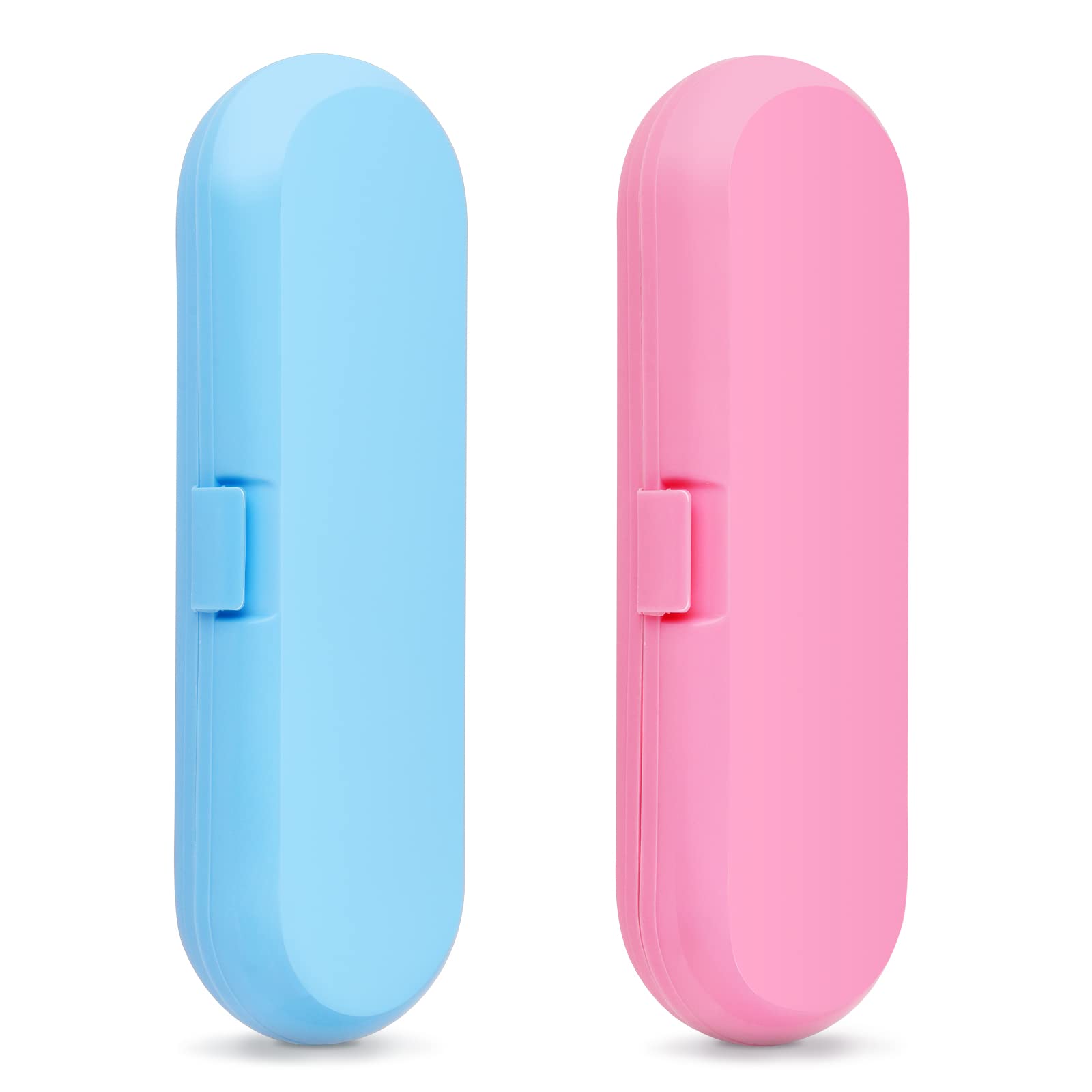 Photo 1 of ***(HEAVILY USED/ MINOR DAMAGE)***Fowecelt 2 Pack Electric Toothbrush Travel Case for Oral-B Pro and Other Electric Toothbrush, Portable Travel Toothbrush Holder(Blue & Pink)