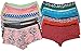 MoDDeals Women's Underwear Panties Plus Size & Reg Size Boy Shorts Microfiber Shadow Stripe 12 Pack