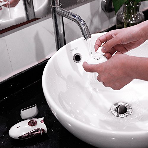 Hair Epilator, Buture Womens Epilator Cordless 4 IN 1 Electric Hair Remover Razor Shaver with Bikini Trimmer Callus Remover Hair Care Wet or Dry … - Thumbnail 5