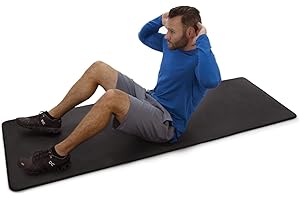 MICRODRY Deluxe Fitness Exercise Yoga Mat for Home & Gym, Extra Thick for High Impact Training, Multi Layered Skid Resistant Surface, Odor Neutralizing with Carrying Strap