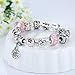 Presentski Fashion Charm Bracelet for Teen Girls and Women with Safe Chain Flower Themed Charms